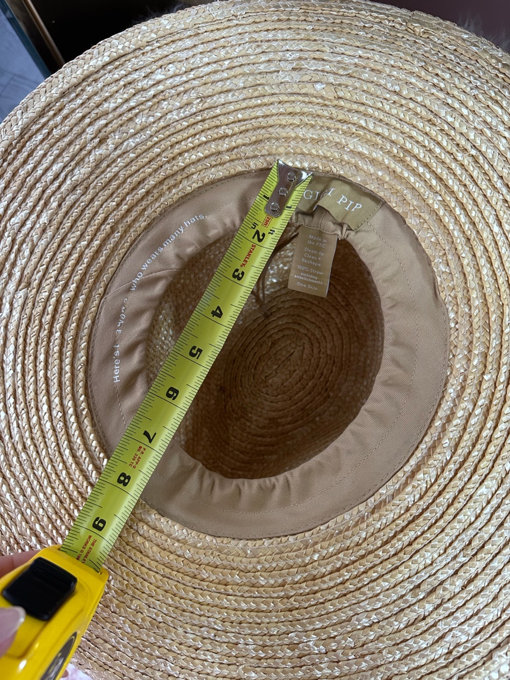 GIGI PIP 🤎 Genuine Suede Banded Straw Hat - Picture 11 of 11